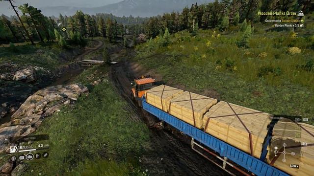 5 x Wooden planks through Russia (Taymyr) Tayga 6436, SnowRunner, pc gameplay смотреть онлайн