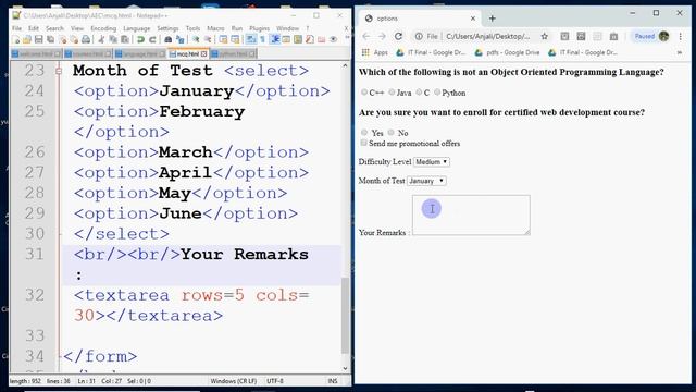 How to input multiline text | How to create a TextArea in HTML | Web Development Certified Course смотреть онлайн