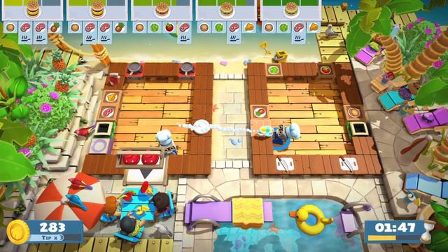 Overcooked! 2 Surf 'n' Turf - (1-3) - 4 Star Solo смотреть онлайн