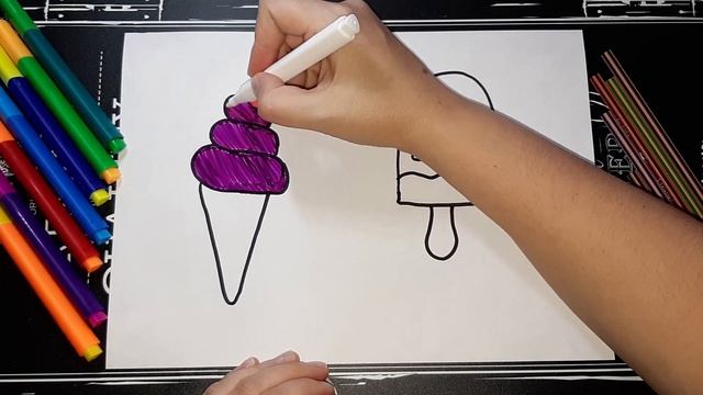 Ice cream / draw ice cream / drawing for kids /Мороженое / рисуем мороженое / рисунок для малышей смотреть онлайн