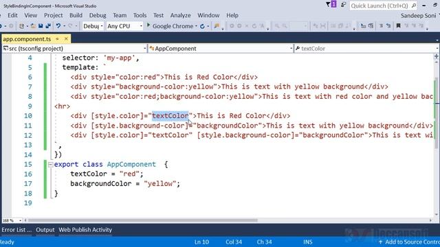 Part 17: Style And Class Binding - Angular Tutorial смотреть онлайн