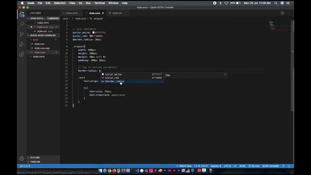 How to create and use Variables in SCSS/SASS | quick TECH смотреть онлайн