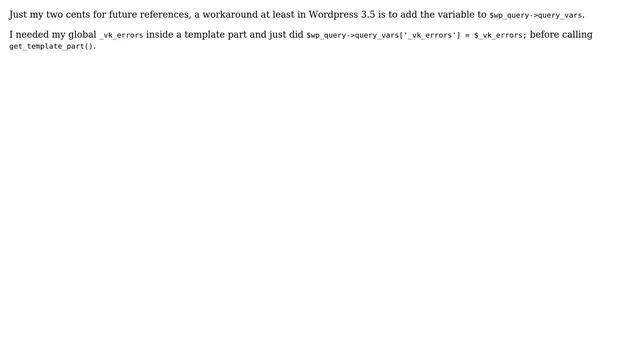 Wordpress: Passing variables through locate_template (7 Solutions!!) смотреть онлайн