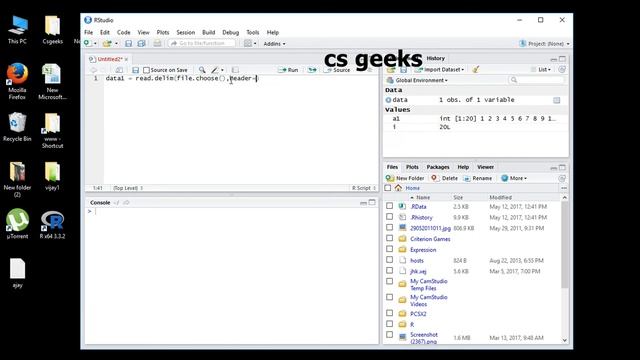 R Programming Tutorial-22-How to Read Txt Files ( हिन्दी) смотреть онлайн