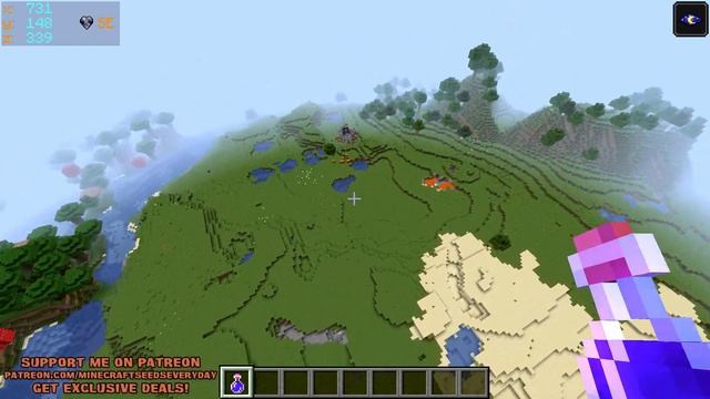 Minecraft Java 1.16.5 Seed: Exposed dungeon, two villages, desert temple, and bastion all near spaw смотреть онлайн