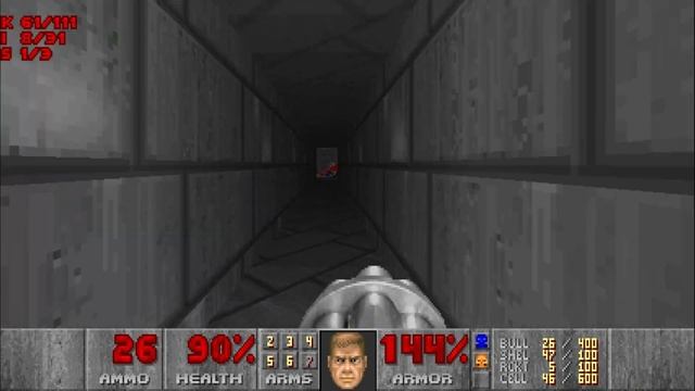 Doom: E2M6: Halls of the Damned (UV-Fast ,100%) (Crispy Doom) смотреть онлайн