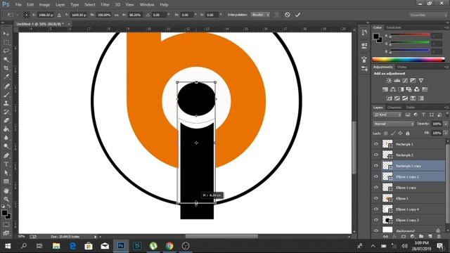 HOW TO MAKE LOGO || ibaloch_studio || by Adobe Photoshop - 2019 смотреть онлайн