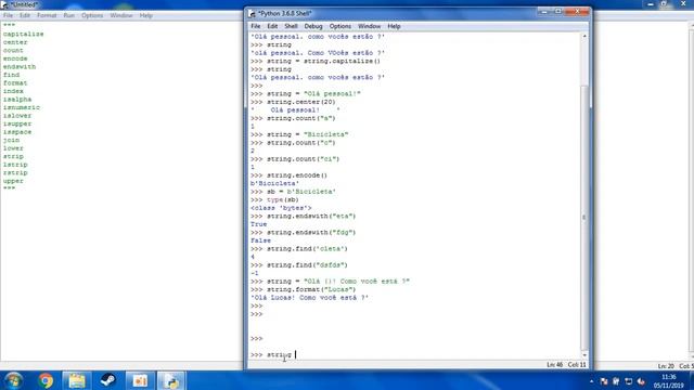 Curso Python - Métodos de String смотреть онлайн