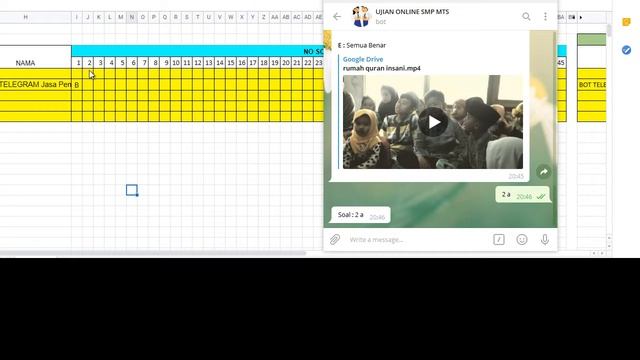 UJIAN ONLINE dg BOT TELEGRAM | Auto Reply | Database spreadsheet | Write Read Data #part-2 смотреть онлайн