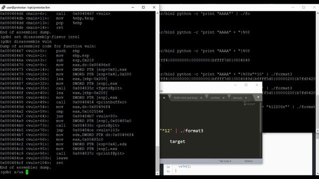 format3 ! Protostar //Leaking memory address // exploit dev/ walk-through смотреть онлайн