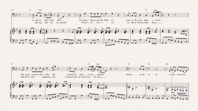 Bass - Smoke on the Water - Deep Purple Sheet Music, Chords, & Vocals смотреть онлайн