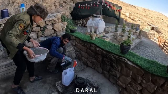 "Amir and his family turn their yard into a cozy cave oasis | Concrete project ready for winter" смотреть онлайн