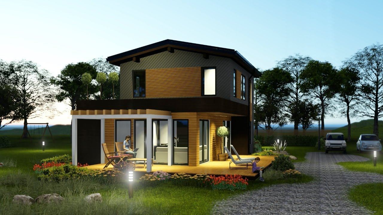 Проэкт двухэтажного дома 120 кв м2 смотреть онлайн