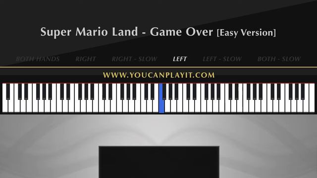 Super Mario Land - Game Over [Easy Piano Tutorial] смотреть онлайн