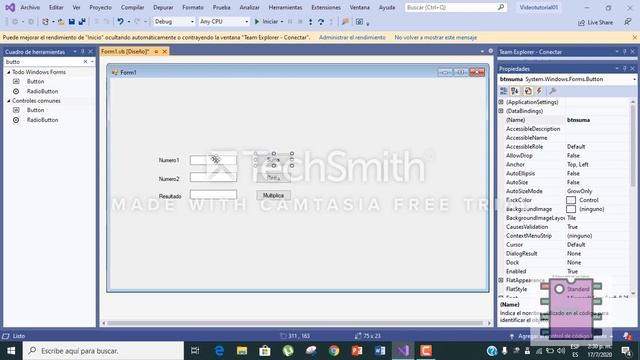 Programacion en Visual Basic Video 01/ Textbox, Buttom, Combobox, Label смотреть онлайн