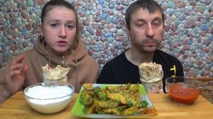 МУКБАНГ ШАУРМА И КАРТОШКА ПО ДЕРЕВЕНСКИ | MUKBANG SHAWARMA AND RUSTIC POTATOESE #мукбанг