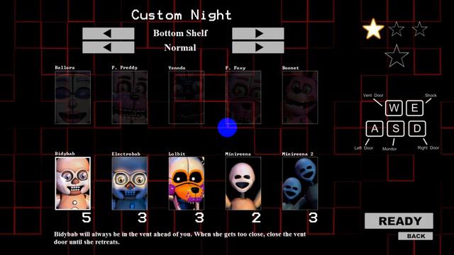 ПРОХОЖДЕНИЕ "FNaF:Sister Location #21 - CUSTOM NIGHT: TOP SHELF,BOTTOM SHELF (НОРМАЛЬНО) смотреть онлайн