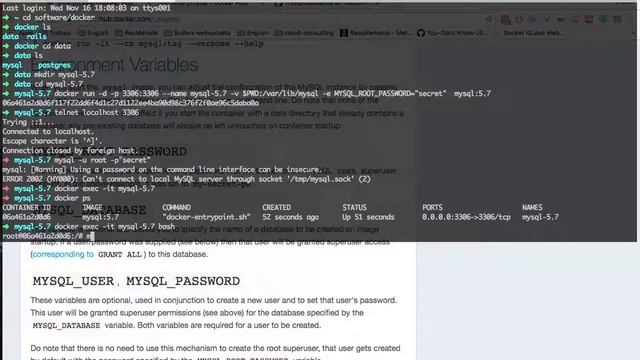Docker, usando diferentes versiones de MySQL en una misma computadora смотреть онлайн