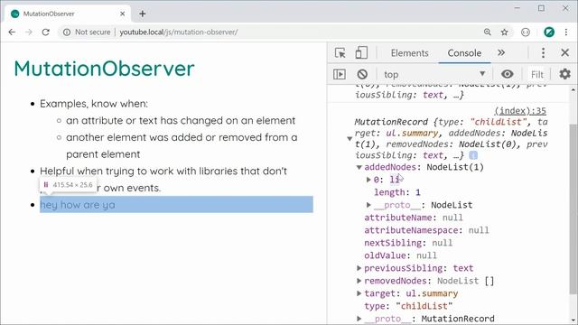 How to Watch for Changes to the DOM (Attribute, Text or Children) - MutationObserver in JavaScript смотреть онлайн