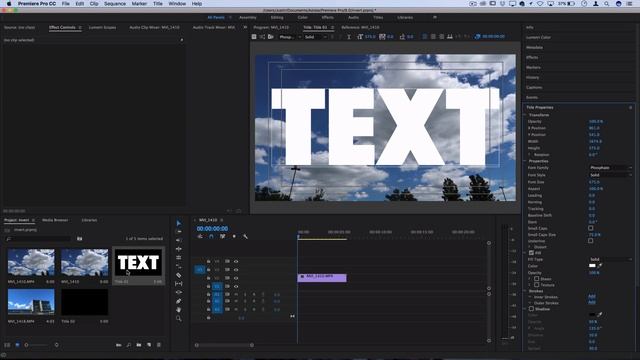 Adobe Premiere Pro CC Tutorial: Inverted Text Effect How to смотреть онлайн