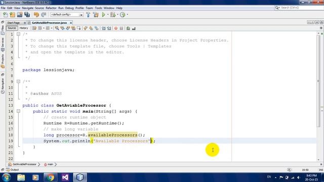 Get Available Processors using Java Runtime in Java Netbeans смотреть онлайн