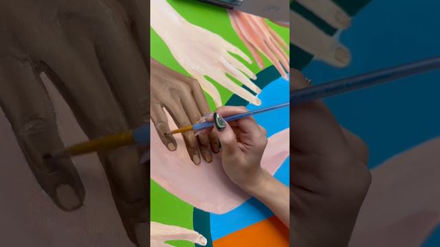 Мой рекорд был 16 слоев. Это колоссальное количество времени😅 #рек #живопись