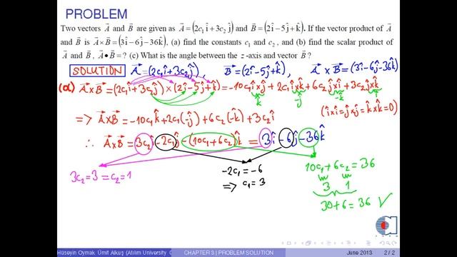 chapter 03 problem 06 dot cross product смотреть онлайн