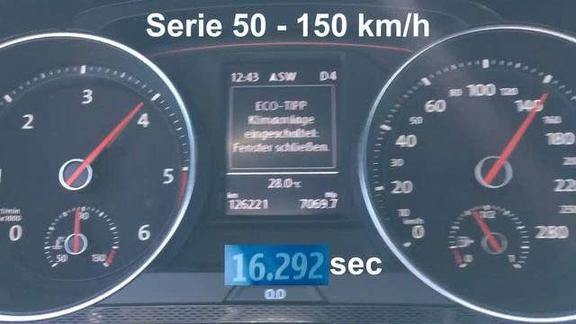 Chiptuning Golf 7 VII 2.0 TDI GTD 184 PS Auf 225 PS 0-100 50-150 Km/h