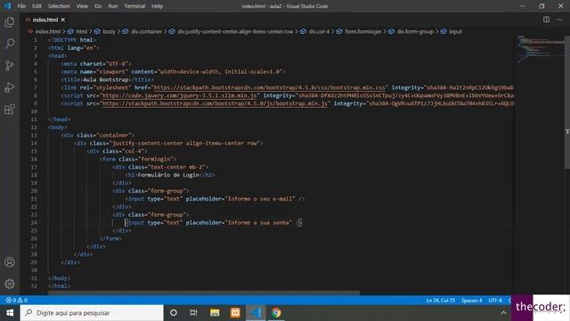 Bootstrap - Criando uma tela de login смотреть онлайн