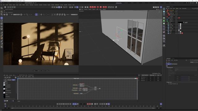 Interior Lighting in Cinema 4D & Redshift смотреть онлайн