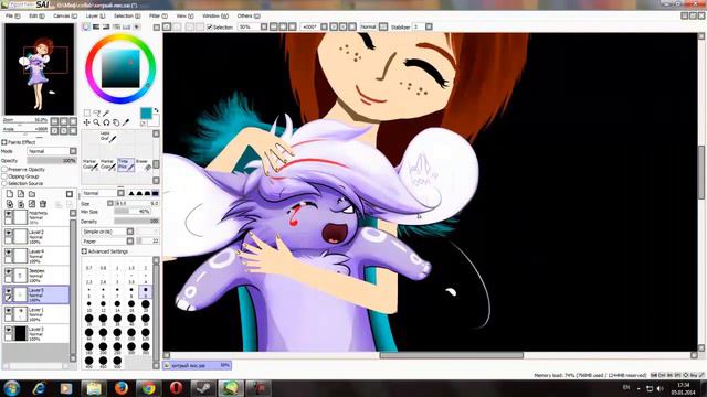 Hugs collab [Easy Paint Tool SAI speed-painting] смотреть онлайн