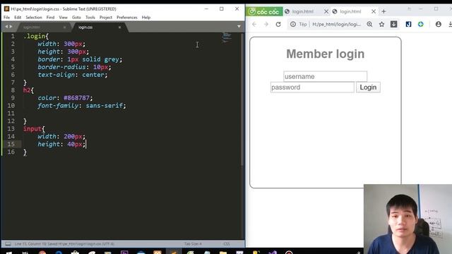 Thiết kế Form Login chỉ với HTML & CSS смотреть онлайн