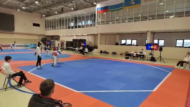 Котов Ярослав Синий Жилет Раунд 2 Бой 1 Первенство города Верхняя Пышма по тхэквондо ВТФ 2023 смотреть онлайн