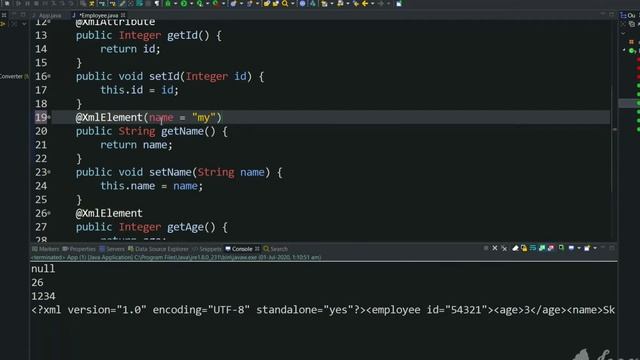 name property in annotation XmlElement. Jaxb tutorial part 4. смотреть онлайн
