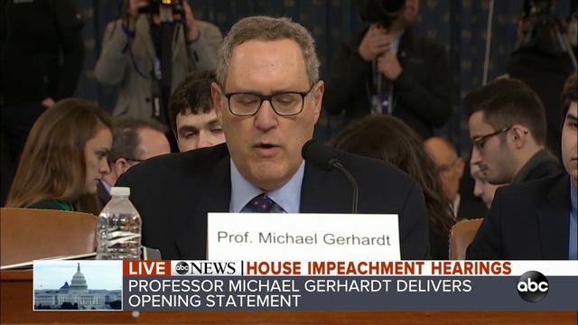 Michael Gerhardt delivers opening statement at impeachment hearing | ABC News смотреть онлайн