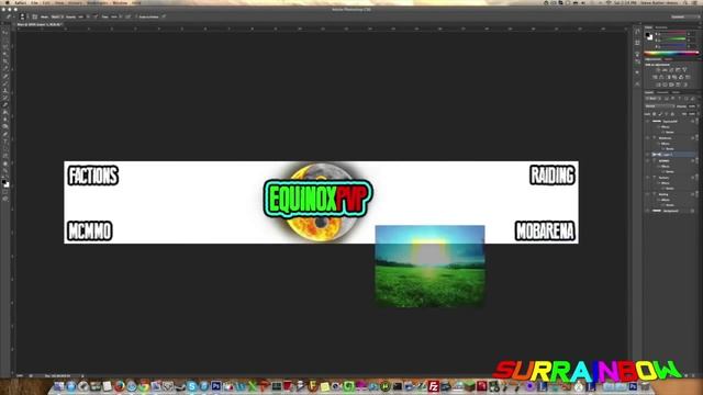 Speed Art | EquinoxPvP's Server Banner! (Photoshop CS6 [Minecraft])