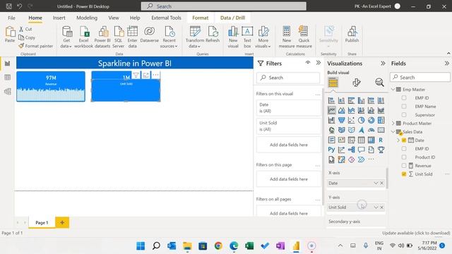 Sparklines in Power BI смотреть онлайн