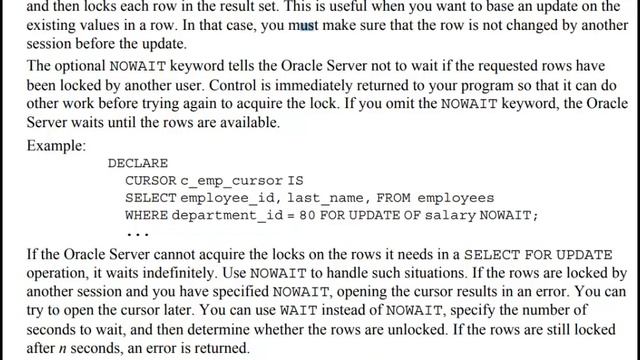 FOR UPDATE WHERE CURRENT OF Clause 59 смотреть онлайн