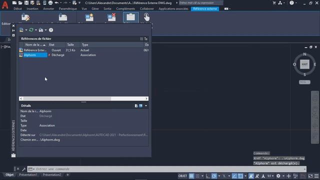 Décharger et recharger un fichier DWG en référence sous AutoCAD 2021 смотреть онлайн
