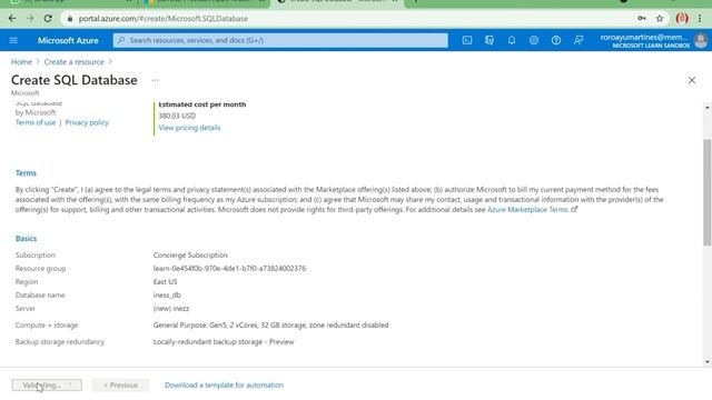 cara mengaktifkan azure sandbox di Microsoft learn untuk membuat database смотреть онлайн