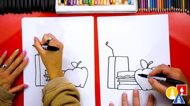 How To Draw A Funny Sack Lunch For School смотреть онлайн