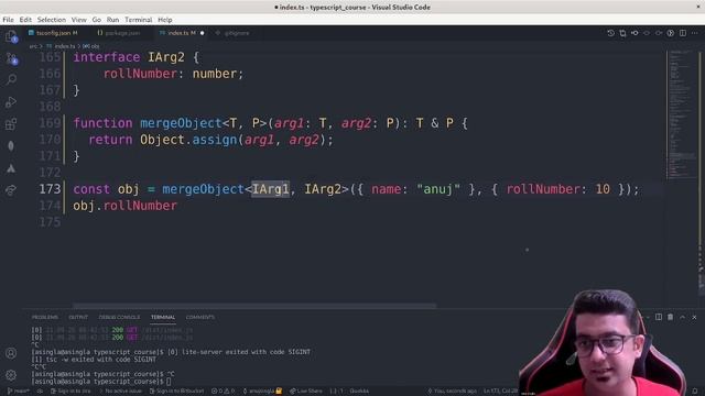 Typescript Tutorial in Hindi | Typescript Generics | Full course | Part -5 смотреть онлайн