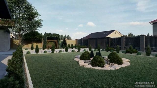3D візуалізація ландшафтного проекту в с.Жидичин смотреть онлайн