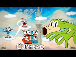 Тяжеленный дракон и два ничтожных босса. Cuphead #5. КООП.