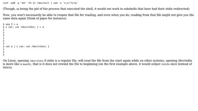 Bash, name of the stdin file? (3 Solutions!!) смотреть онлайн