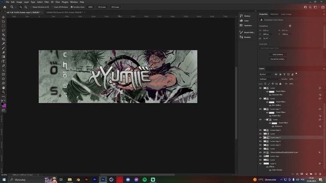 How I made this INSANE Anime Header | Photoshop Speedart смотреть онлайн