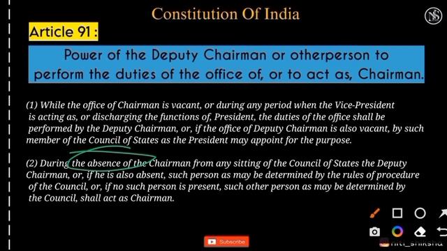 Part 5 Of Indian Constitution | Article 89 to 95 | Constitution Of India | Indian Polity | UPSC смотреть онлайн