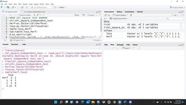 Chi Square test Non Parametric Test Using R Studio(nonparametric test)(chi-square test)(r studio) смотреть онлайн