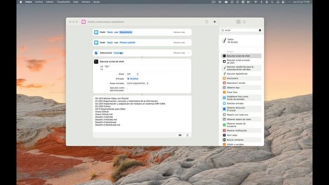 Atajos App - Ejecución de un script de shell para trabajar con Git y Github. смотреть онлайн