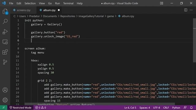 Renpy Tutorial for Image Gallery | Displaying your CGs in an Album смотреть онлайн